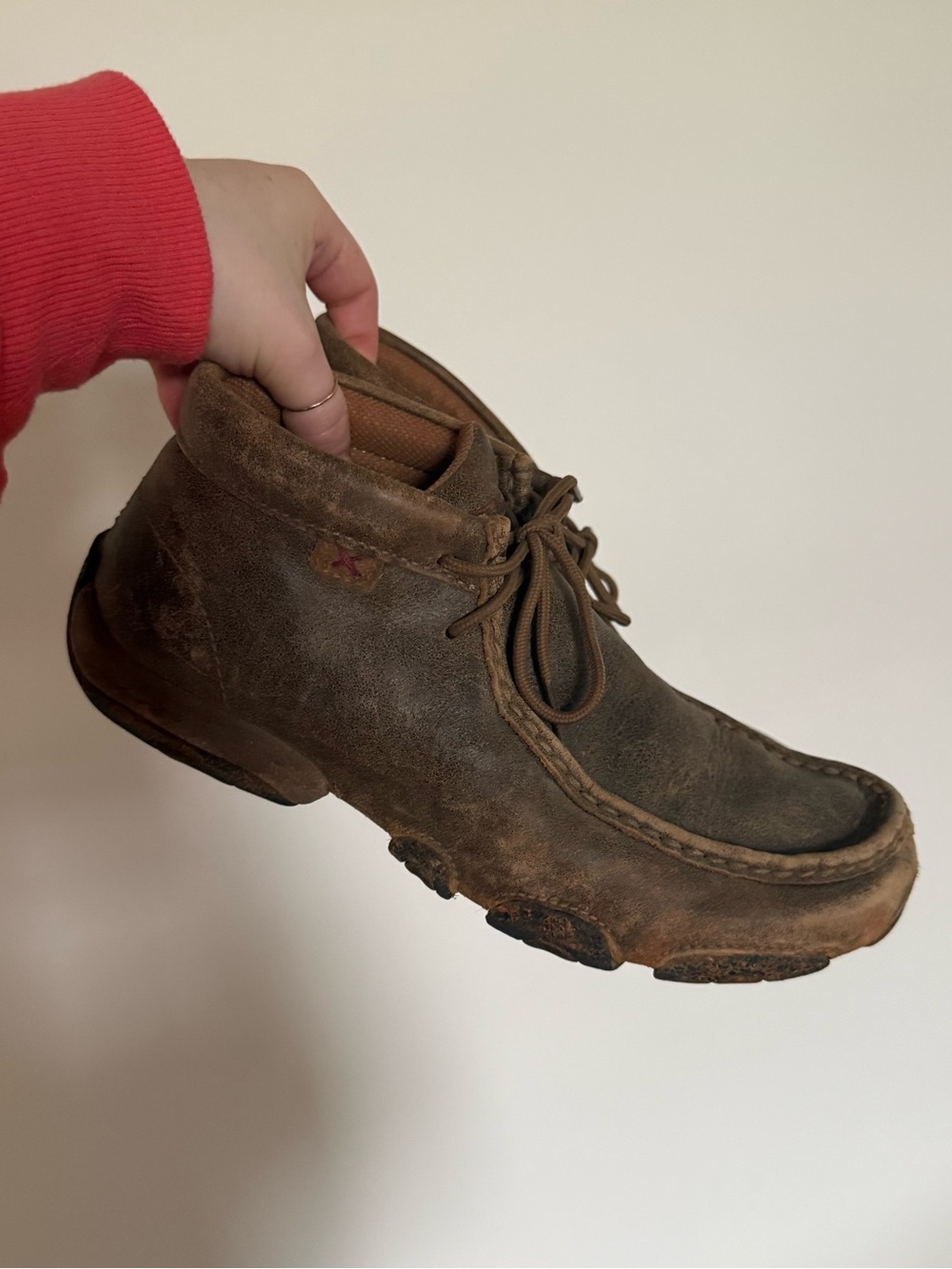 Twisted X Women's Brown Leather Chukka Moccasin Boots